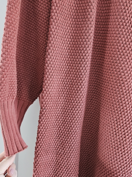 Free People FP Beach Hailee Cardi Set Rust Waffle Knit Lounge 2 Piece - Medium - Picture 5 of 7